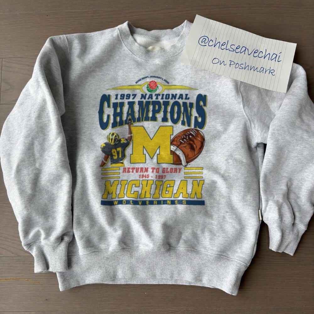Vintage 1997 National Champions Michigan Wolverines Football Sweatshirt